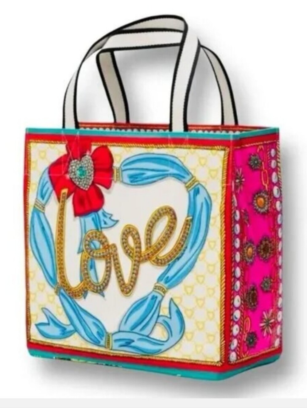 Brighton Sparkle & Shine Tom Clancy Canvas Bright Graphic Print NWT $150 - Picture 12 of 13